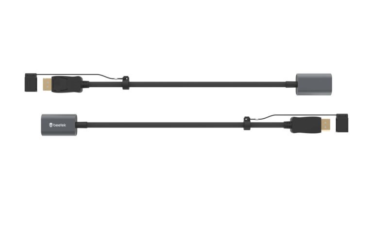 Adaptador activo DisplayPort 1.2a a HDMI 2.0 hembra con cubierta de silicona – SZ04, fotografía 1